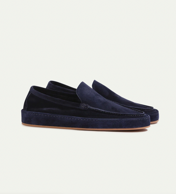 Men's Suede Slip-On Loafer Shoes Cushioned Sole Smart Casual
