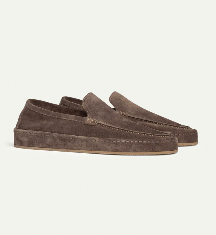 Men's Suede Slip-On Loafer Shoes Cushioned Sole Smart Casual