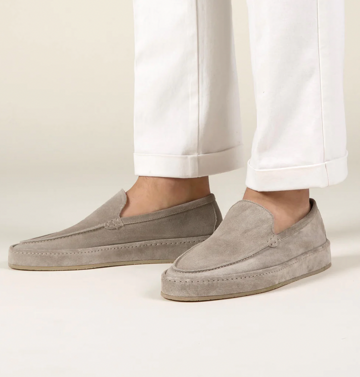 Men's Suede Slip-On Loafer Shoes Cushioned Sole Smart Casual