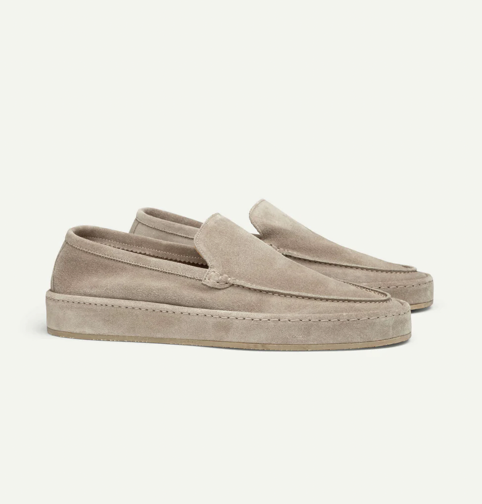Men's Suede Slip-On Loafer Shoes Cushioned Sole Smart Casual