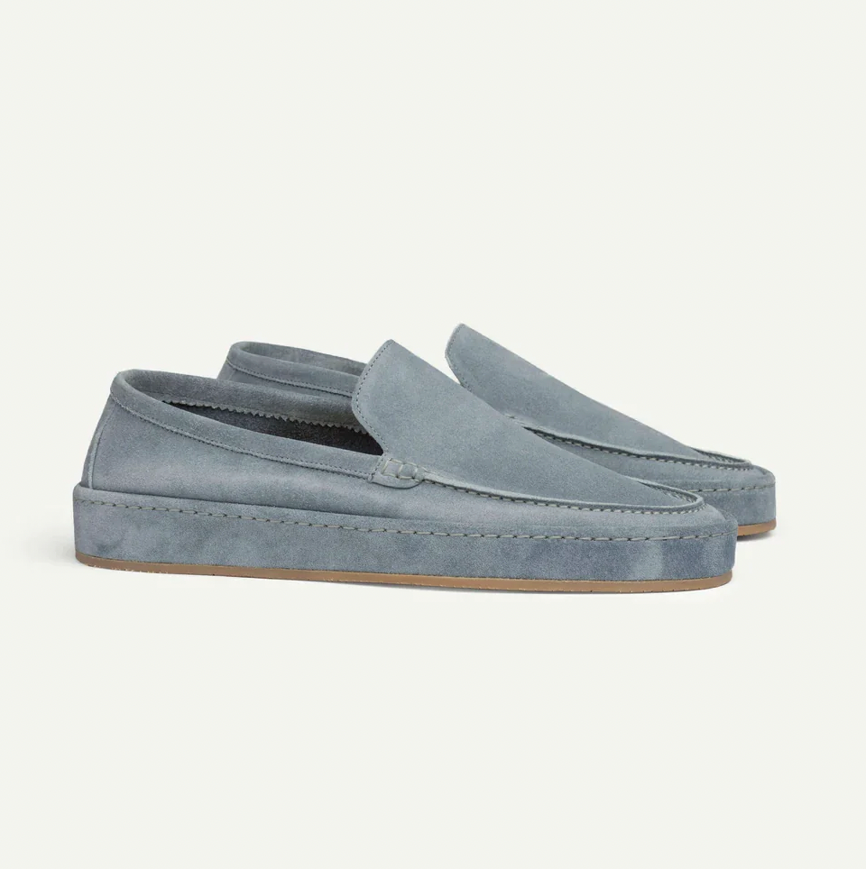 Men's Suede Slip-On Loafer Shoes Cushioned Sole Smart Casual