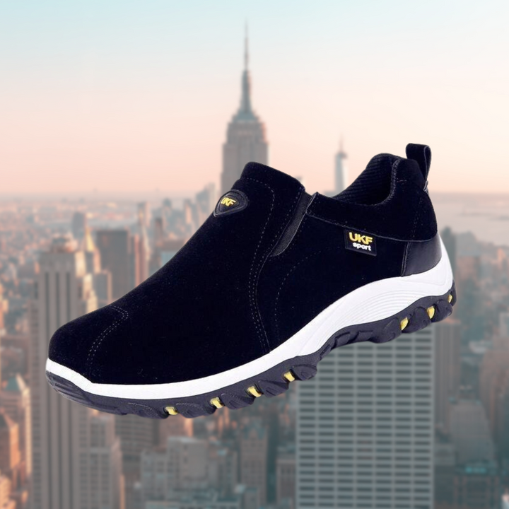 Men's Suede Slip-On Shoes Cushioned Outdoor Sole