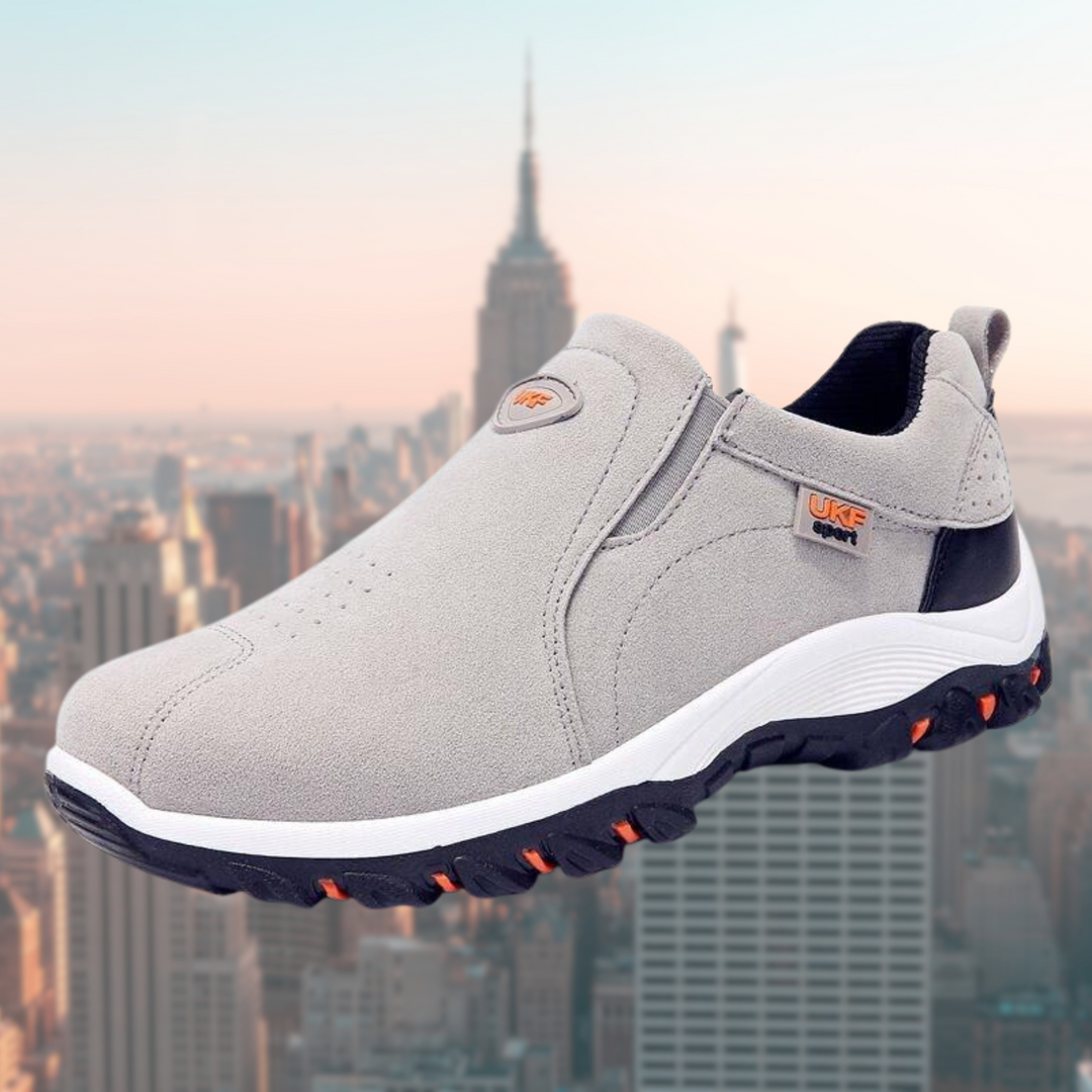 Men's Suede Slip-On Shoes Cushioned Outdoor Sole