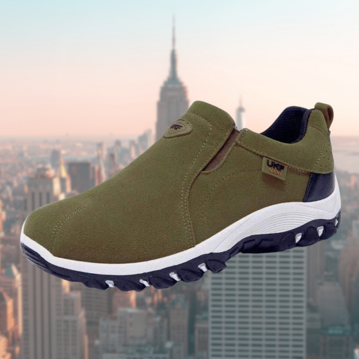Men's Suede Slip-On Shoes Cushioned Outdoor Sole