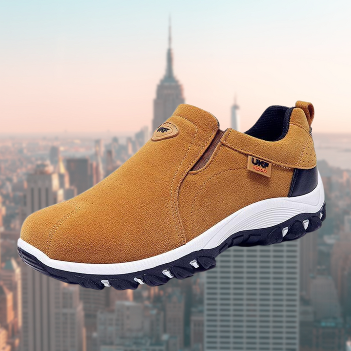 Men's Suede Slip-On Shoes Cushioned Outdoor Sole