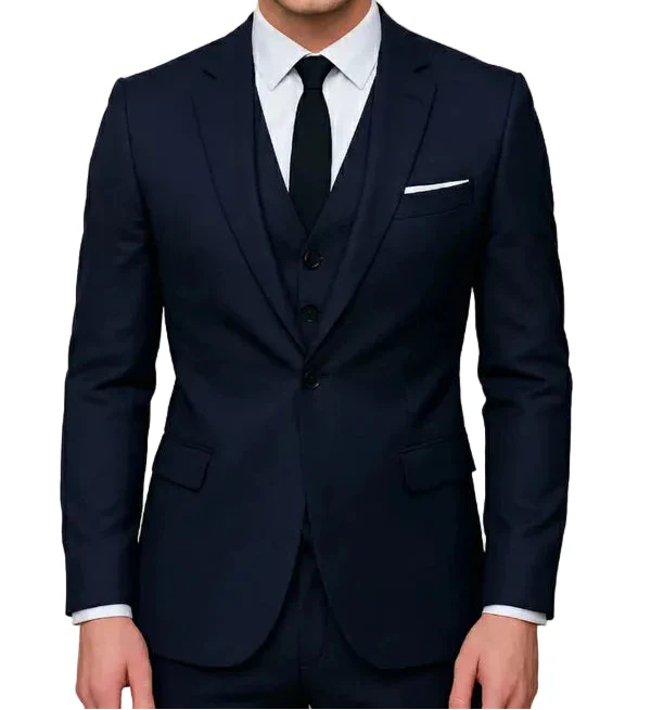 Men's Elegant 3 Piece Slim Fit Formal Suit Set Single Breasted
