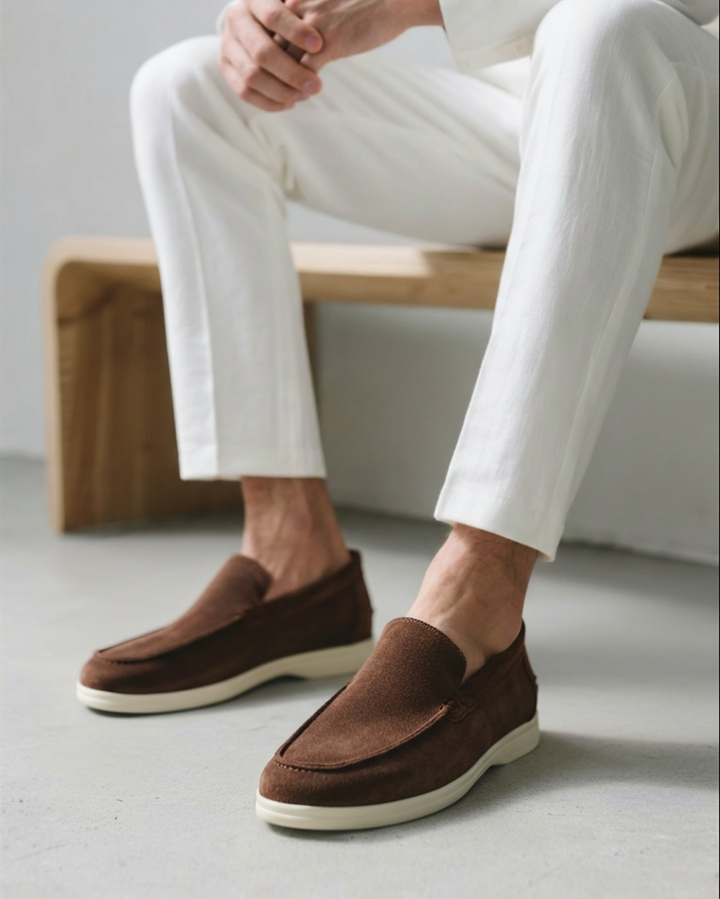 Men's Old Money Suede Slip-On Loafers